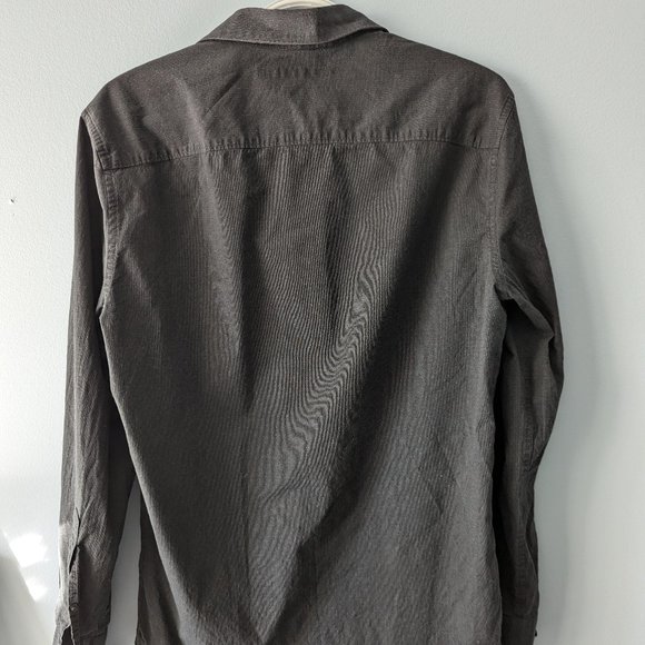 Perry Ellis Dark Green Dress Shirt - Men - Medium - Picture 2 of 3